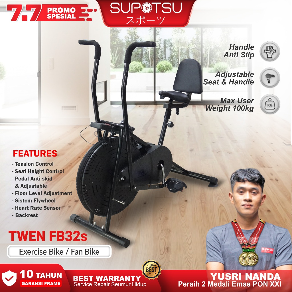 TWEN Sepeda Statis Orbitrack Fan Bike TWEN FB3 FB31 FB32 FB32s