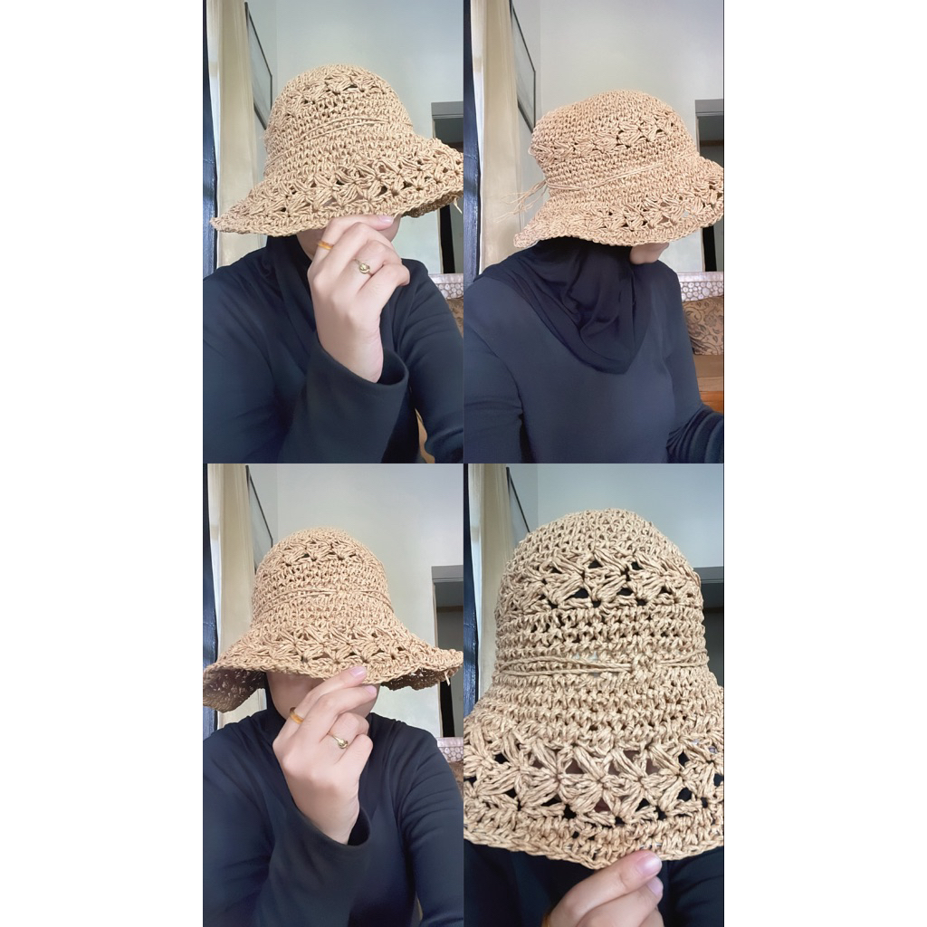 topi pantai rotan
