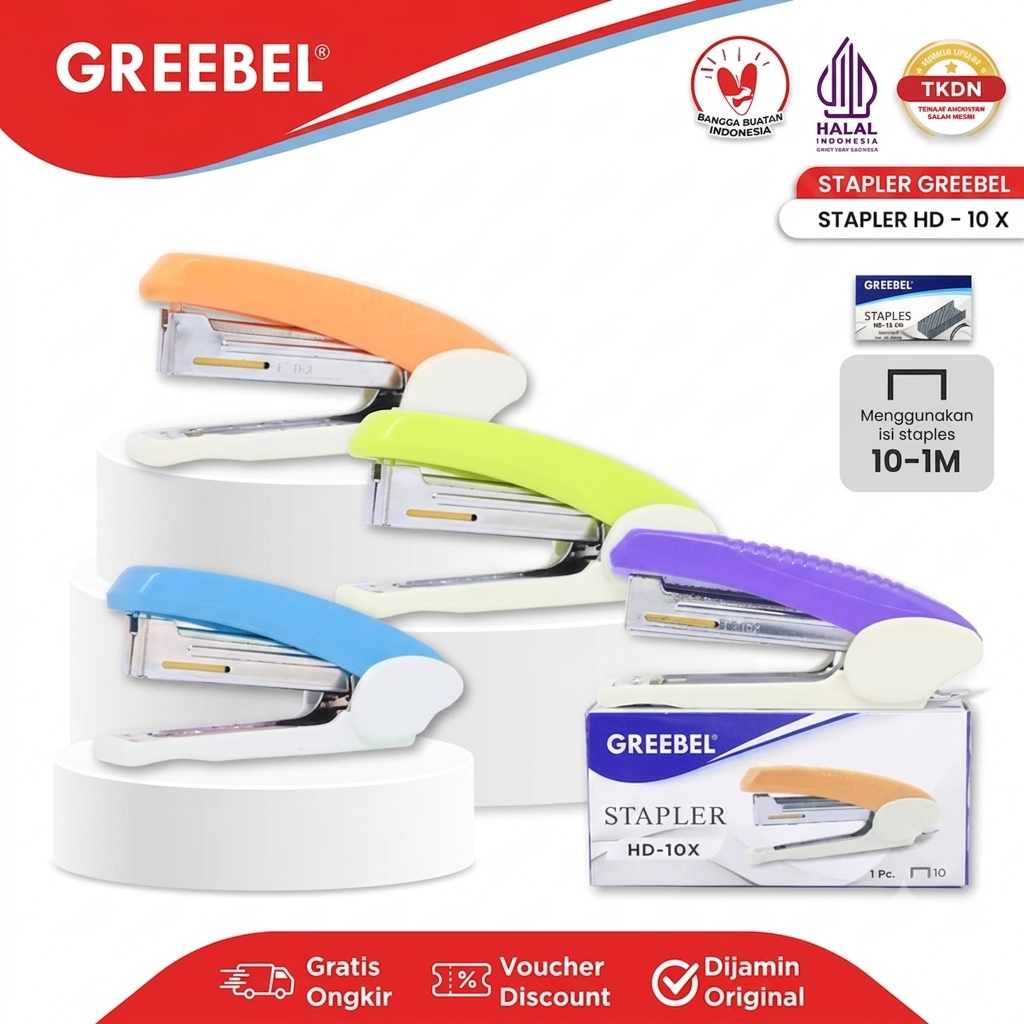 STAPLER STAPLES GREEBEL/CLIP GREEBEL HD-10X