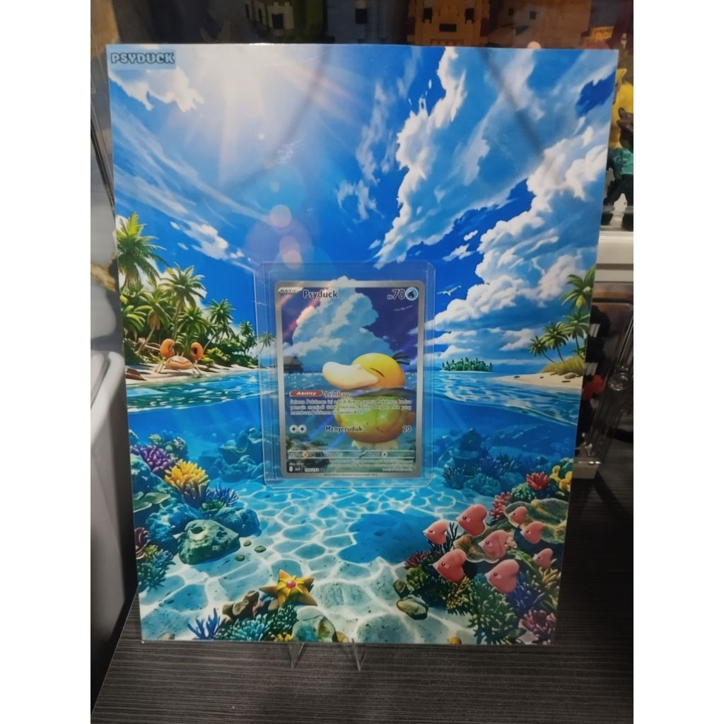 psyduck(extended art+pokemon card original)ar 199/193 mega impian ex kartu pokemon