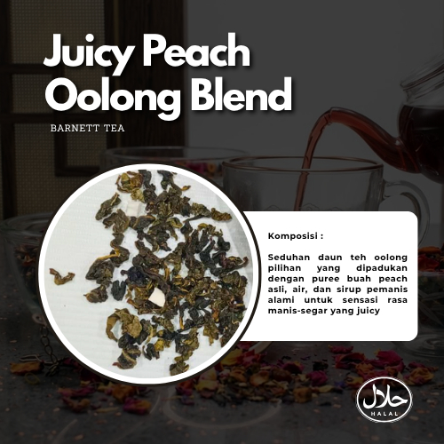 Teh Premium Barnett Tea Juicy Peach Oolong - Rasa Manis Segar Buah Peach Asli
