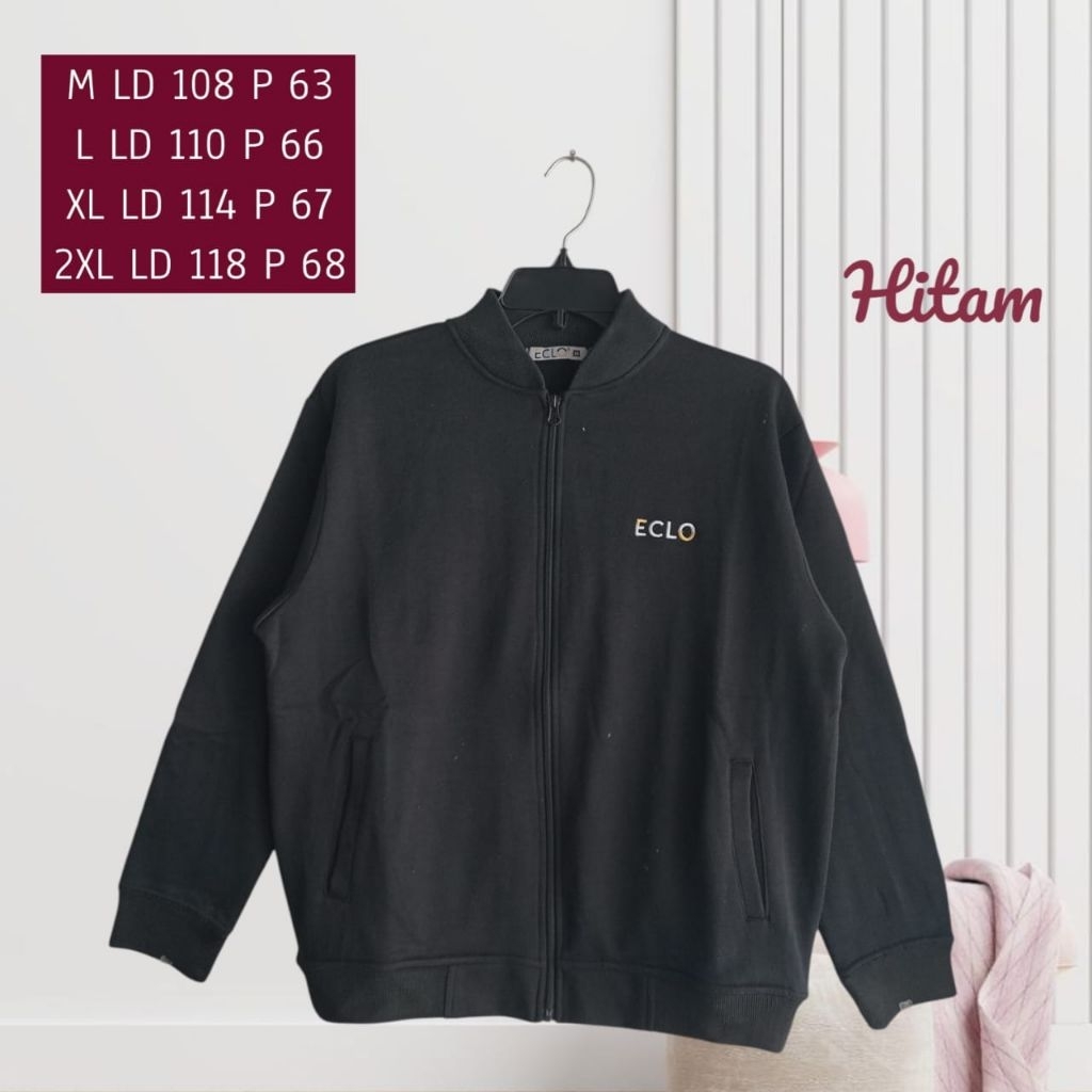 Jaket eclo unisex tanpa hoddie