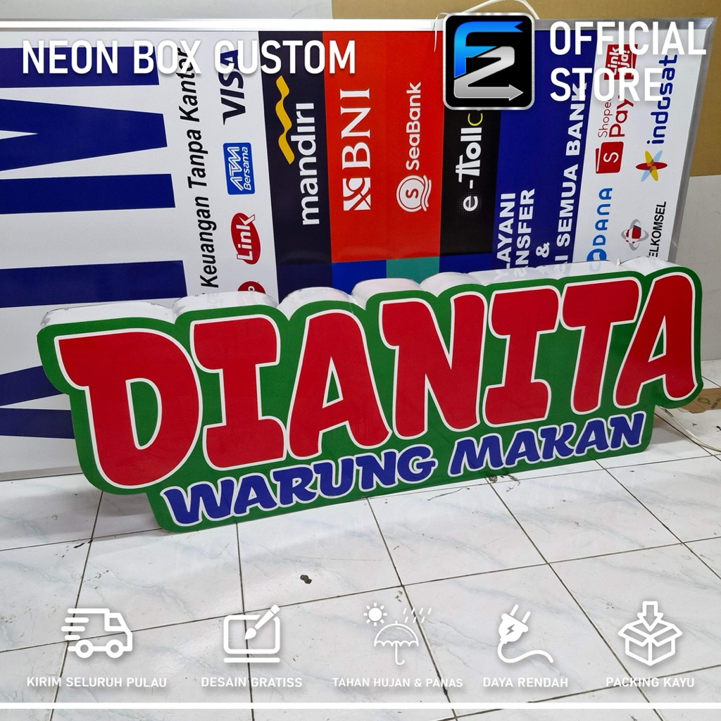 NEON BOX BENTUK CUSTOM DESAIN