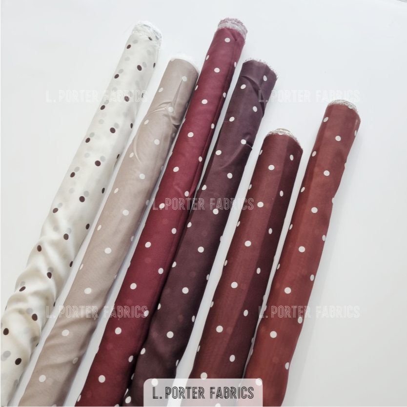 Kain Meteran | Kain Polkadot I Kain BluAir | Kain Ringan Lembut Anti Kusut I cocok Pashmina Blouse R