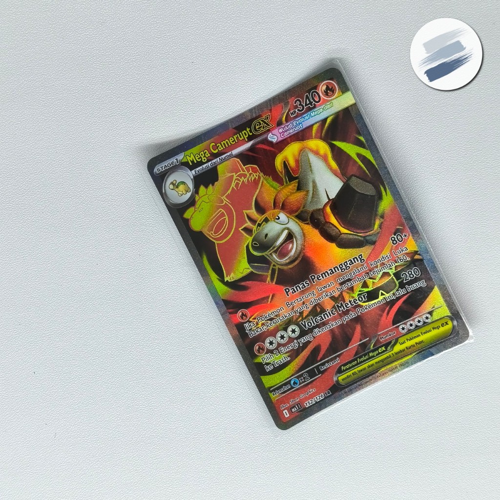 Mega Camerupt EX SR ma1 Evolusi Mega Pokemon TCG Indonesia