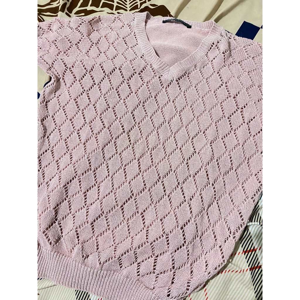 TOP ZARA/ATASAN ZARA WOMEN/ZARA RAJUT PINK BLINK (PL)