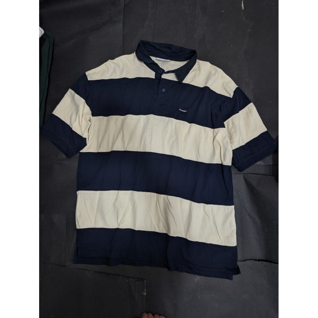kaos kerah / baju kerah / polo shirt Rugby By Covernat Salur size L fit XL