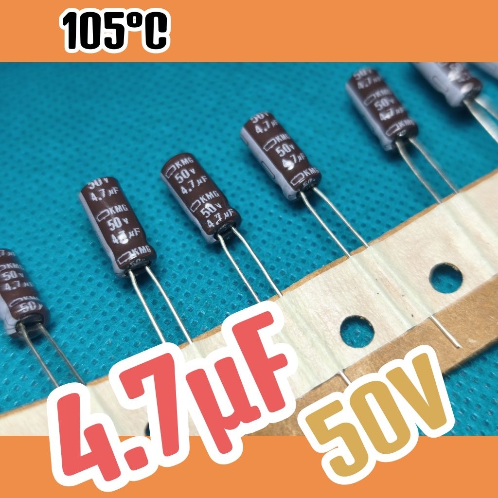 Kapasitor capasitor elko elco 50v 4.7uf 4,7uF 50v 4,7 uf 4.7uF 50v 50 volt 4,7uf 4.7uf ORIGINAL