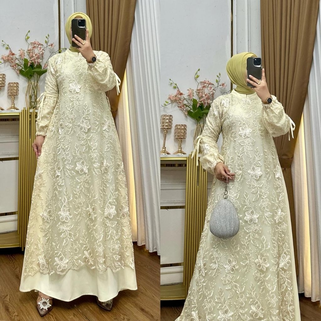 DRESS AMEENA/GAMIS AMEENA/AMEENA DRESS GAMIS BUAT LEBARAN PESTA LAMARAN