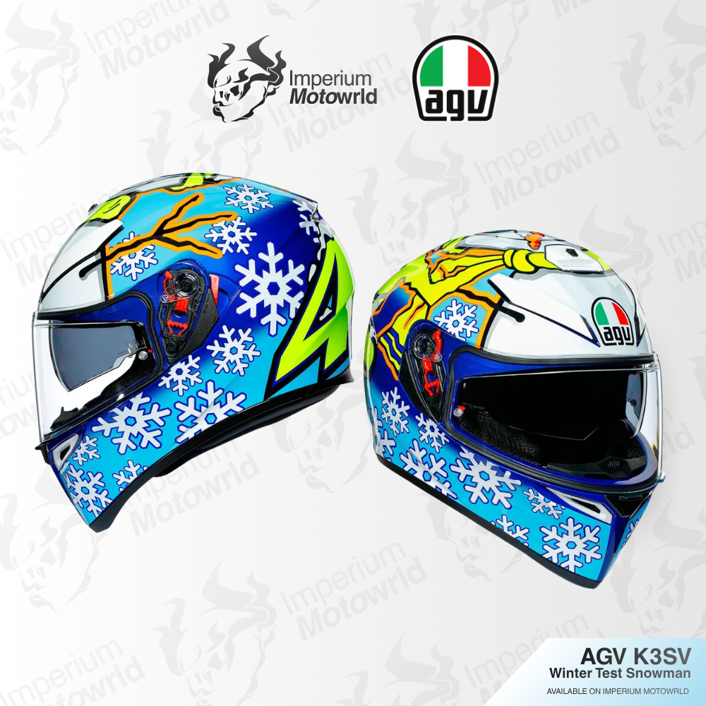 Helm AGV K3SV Winter Test Snowman 2016 | Helmet Full Face Original | SNI | Imperium Motoworld