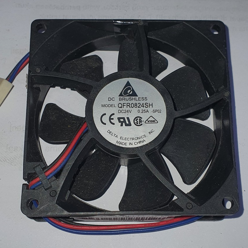 FAN DELTA QFR0824SH 24V 8cm 0.25A 3 line cooling fan