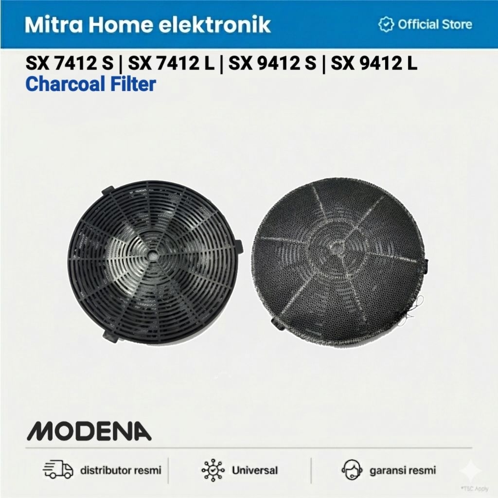 MODENA CHARCOAL FILTER SX 7412 S SX 7412 L SX 9412 S SX 9412 L Original Modena