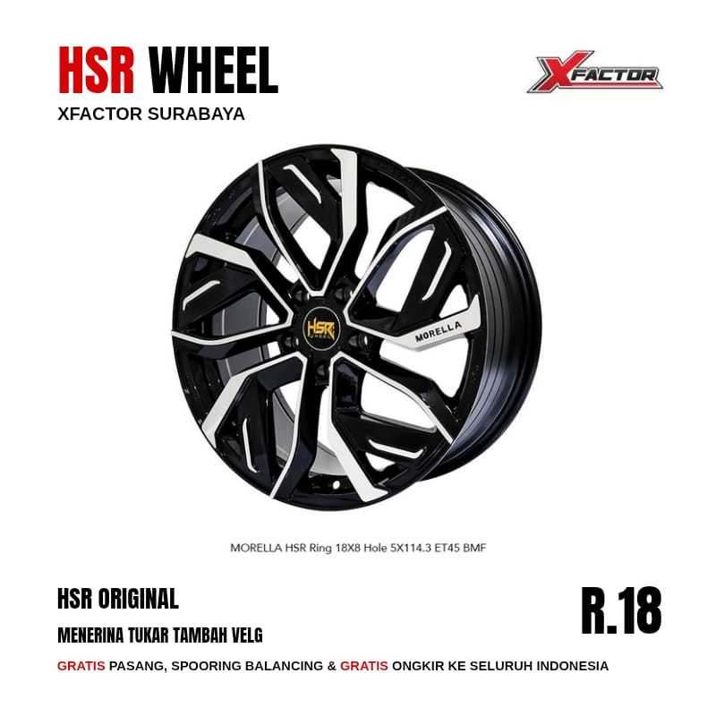 VELG MOBIL R18 HSR MORELLA HSR R18X8 5X114,3 ET45 BMF 4 PCS VELG
