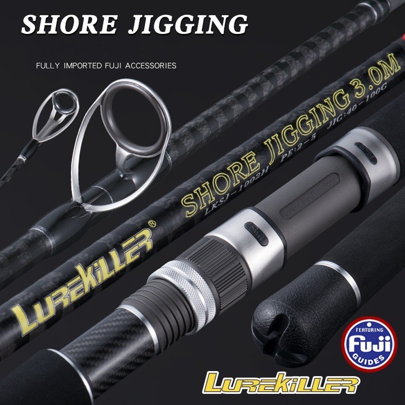 Joran Shore Jigging Lurekiller 3M Joran Jigging Carbon Fuji Guide PE 2-5 jigweight 40-100G 3.0m