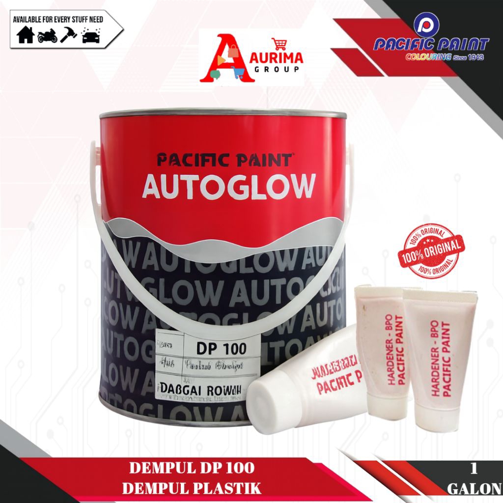 DEMPUL AUTOGLOW DEMPUL PLASTIK DEMPUL BESI DEMPUL KAYU 1 GALON