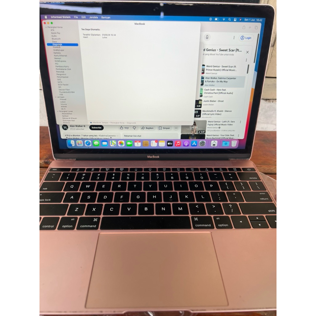 MACBOOK RETINA 12 INCH 2015 RAM 8GB SSD 512GB
