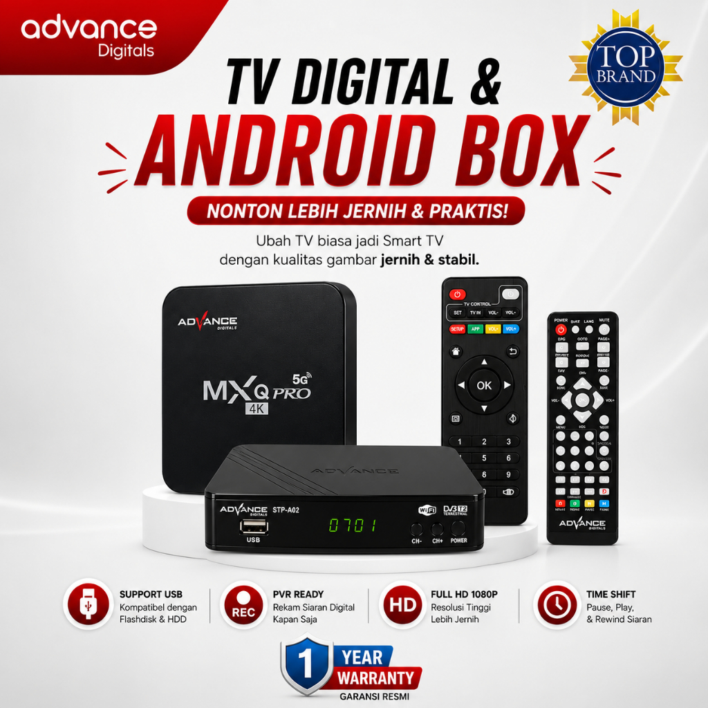 Advance Digitals - Set Top Box dan Android TV Box | stb dvb-t2 advance stp-a01 v2, set top box advan