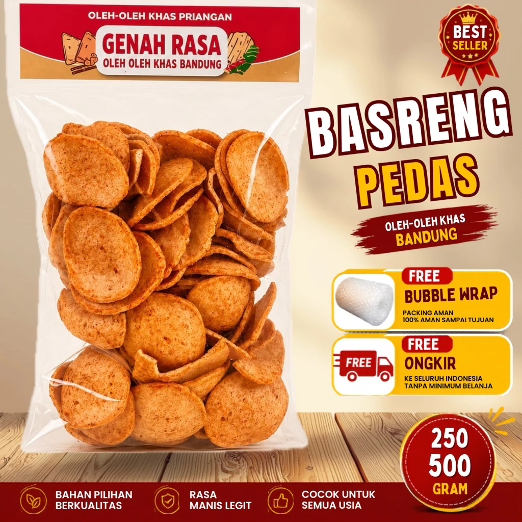 Basreng Pedas Gurih 250 g & 500 g