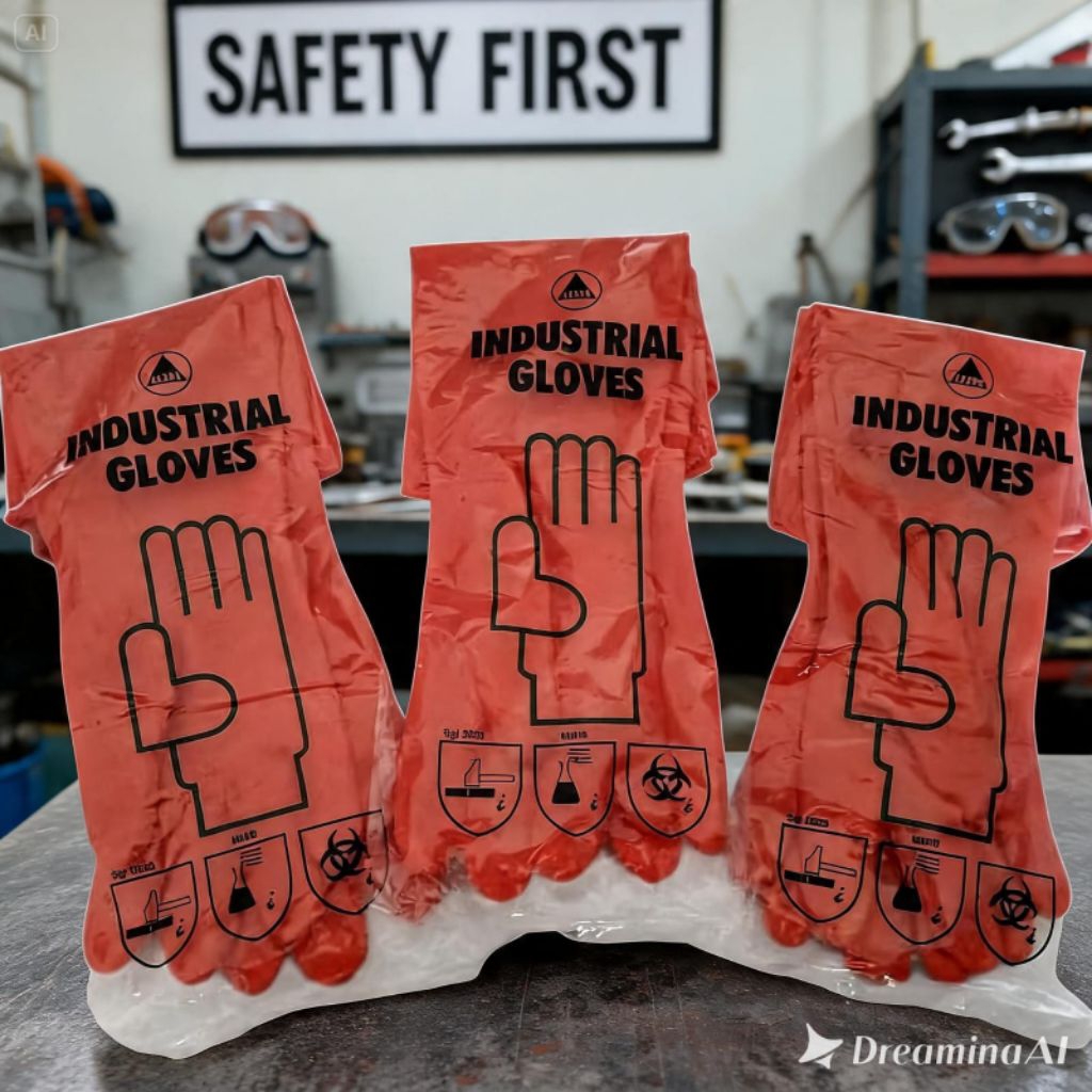 Sarung Tangan Karet Panjang Tebal Industrial Gloves Anti Kimia Anti Air Heavy Duty Industrial Gloves