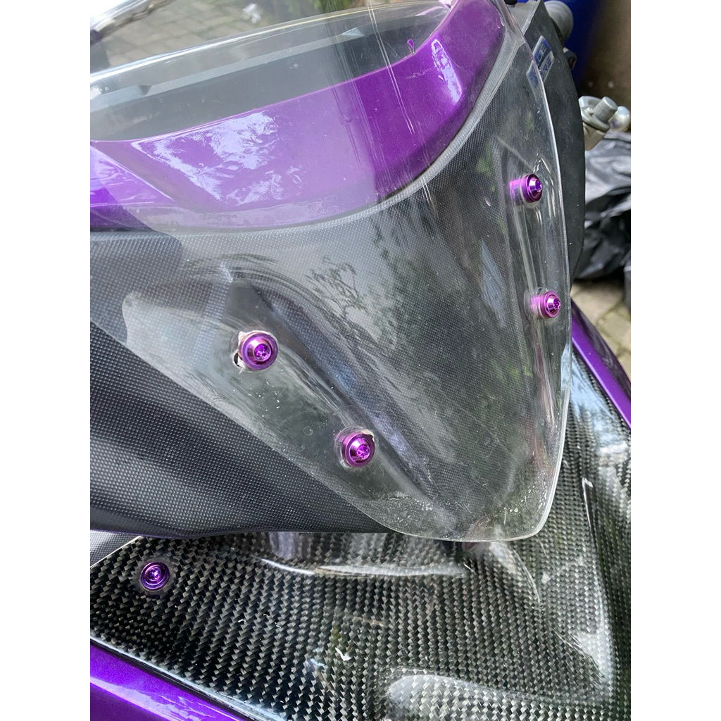 baut visor aerox titanium