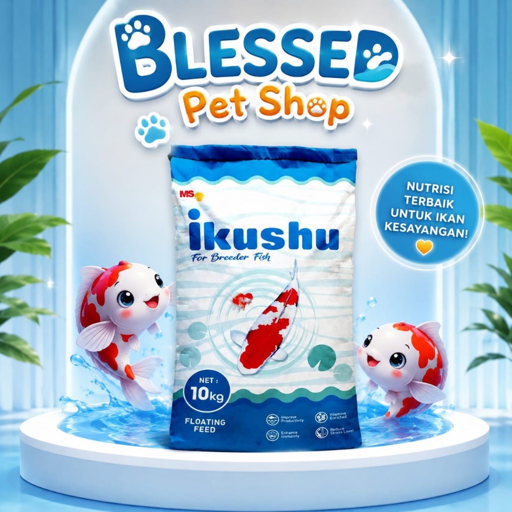 (INSTANT) IKUSHU for Fish Breeder 10 kg Ikushu Pakan Koi Pakan Ikan Koi Floating Ikushu Pelet Ikan K