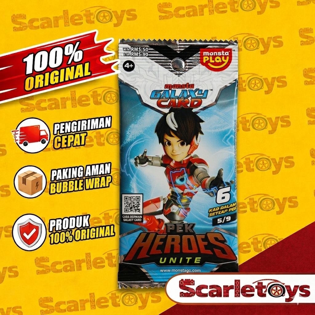 Monsta Galaxy Card Pek heroes unite AR Boboiboy card