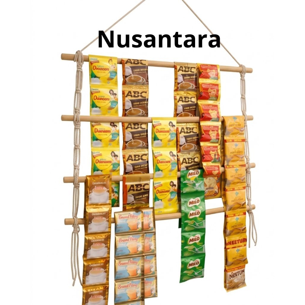 Rak Warung Kayu 1 Meter Gantungan Jajanan Warung/Rak Gantungan Rencengan Rak Gantungan Jajanan Rak W