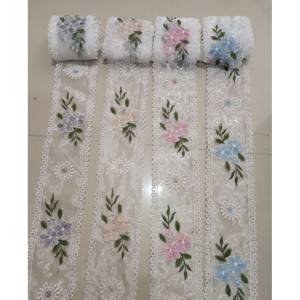 Renda bordir lebar 8cm