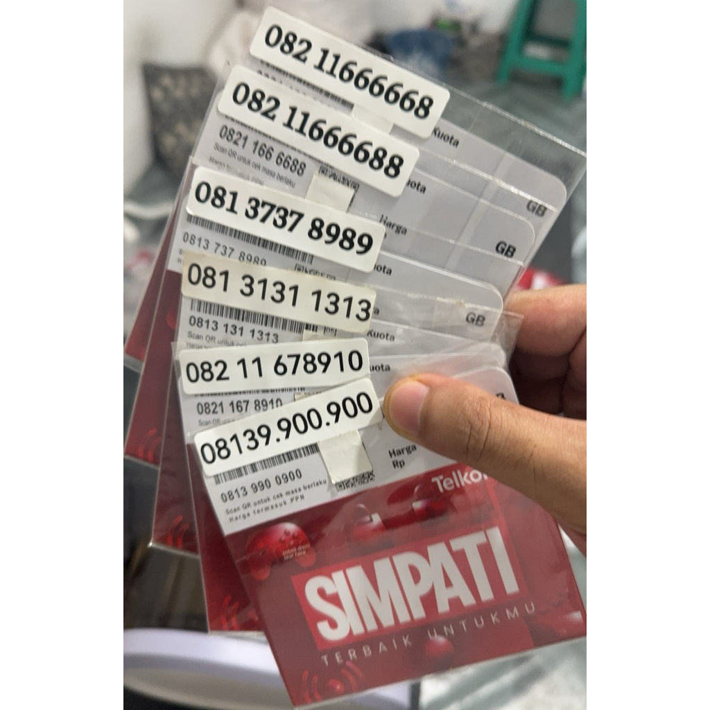 Nomor cantik simpati 11digit 11 digit nomer kartu perdana Telkomsel simpati seri super 1010 1212 181