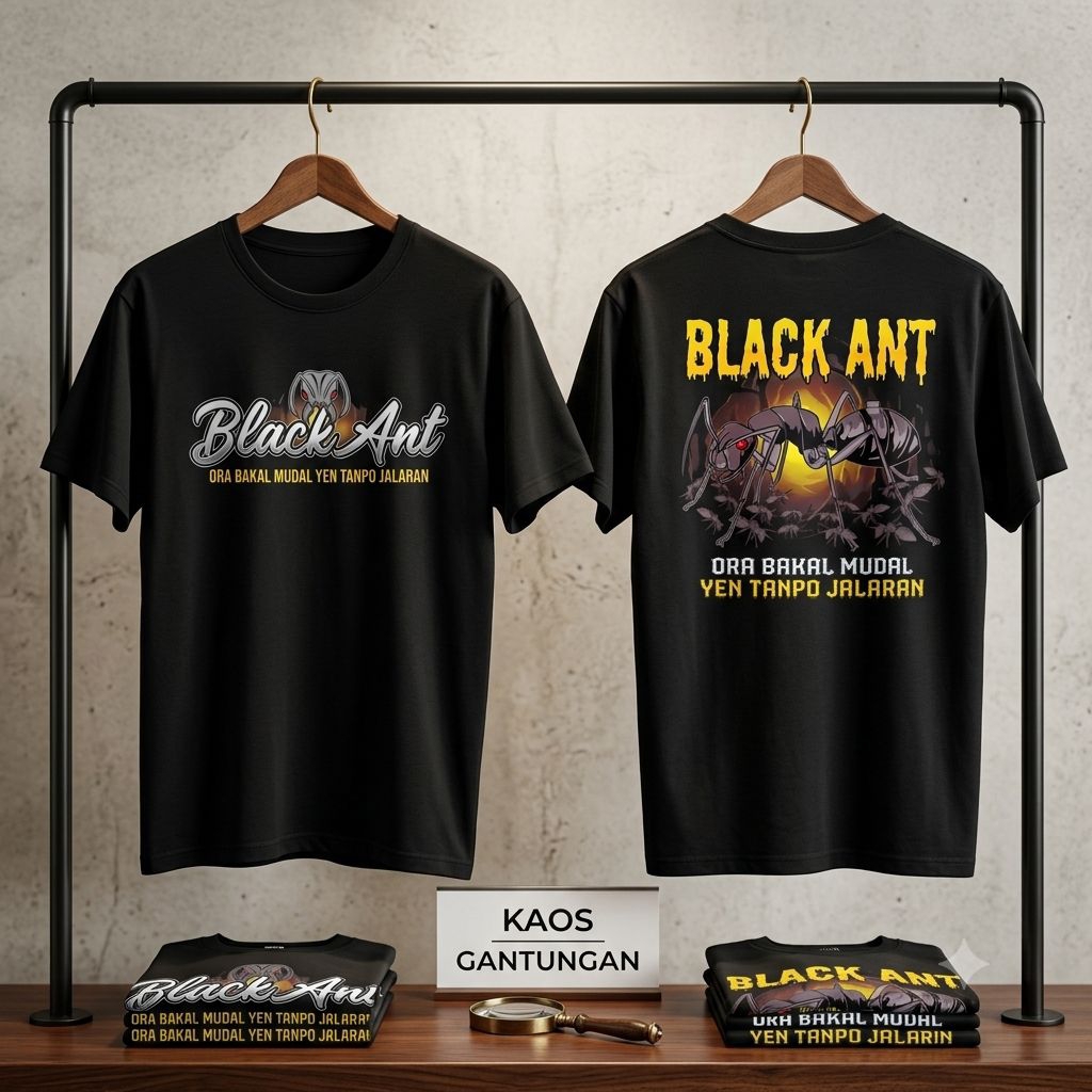 Kaos PSHT Black Ant Terbaru / Kaos Sablon PSHT