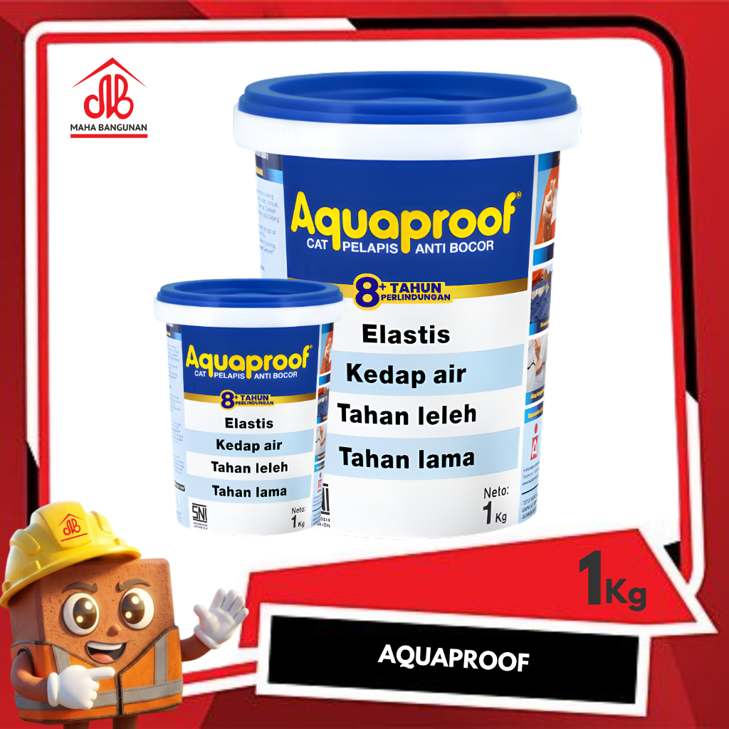 AQUAPROOF CAT PELAPIS ANTI BOCOR TRANSPARAN 001 1 KG