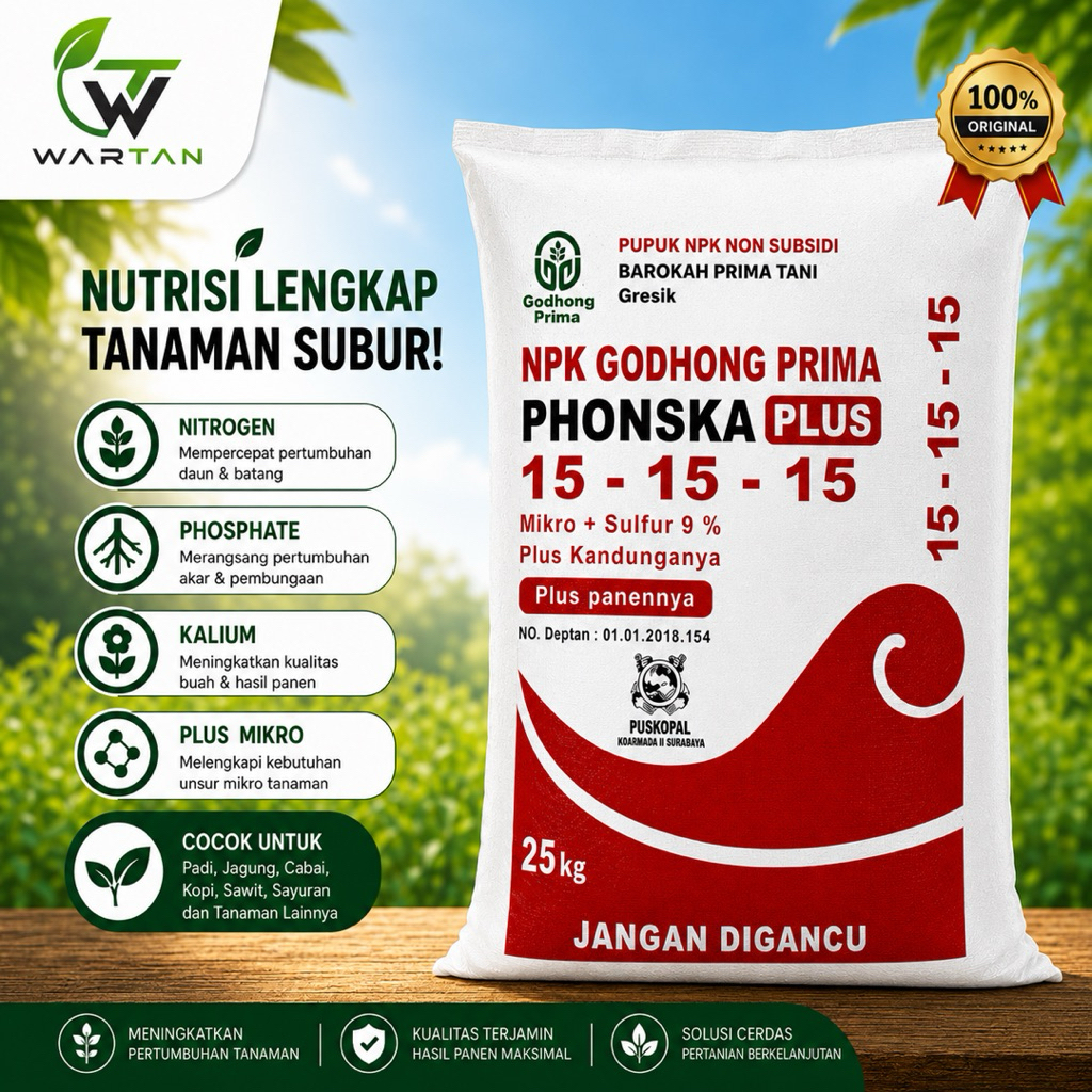 NPK Godhong Prima Phonska Plus 25kg