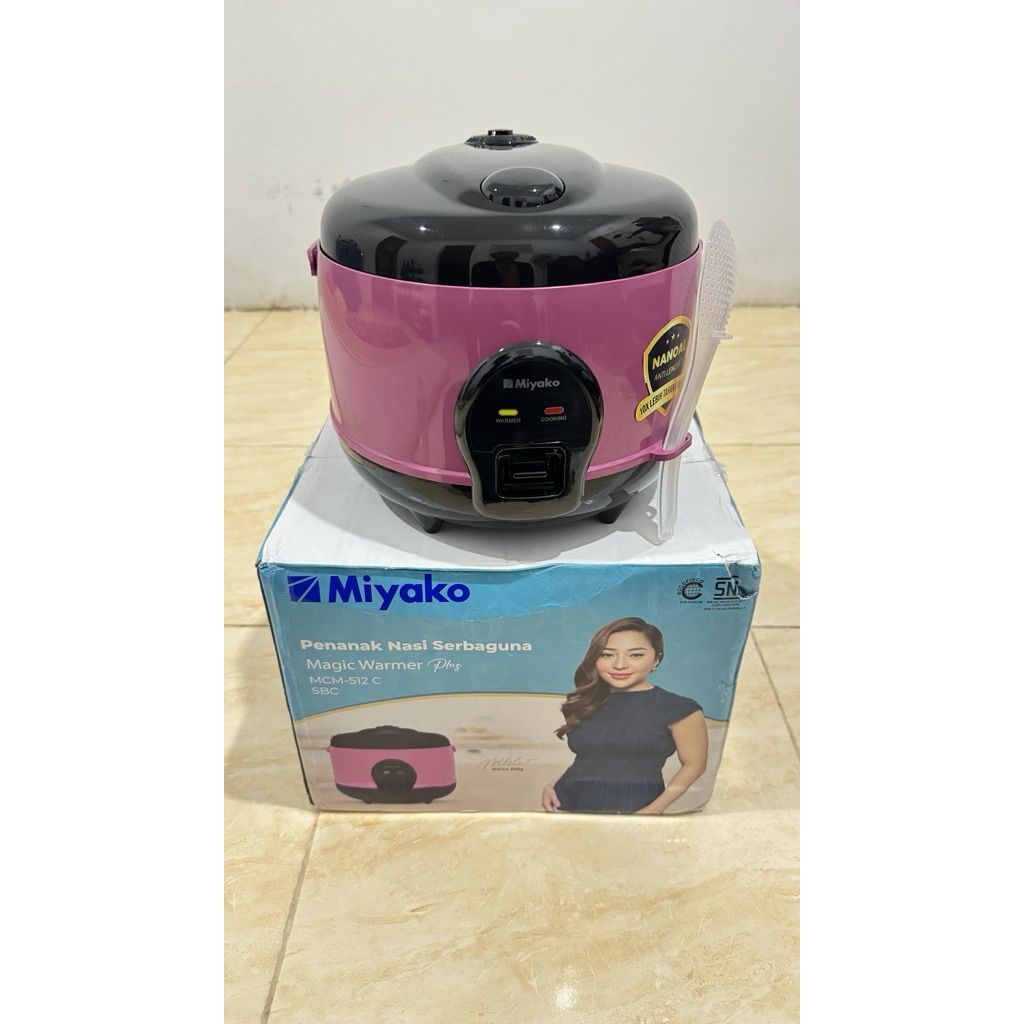Magic Com Rice Cooker Miyako MCM 512C SBC Pink 1.2 Liter Multifungsi 3 in 1