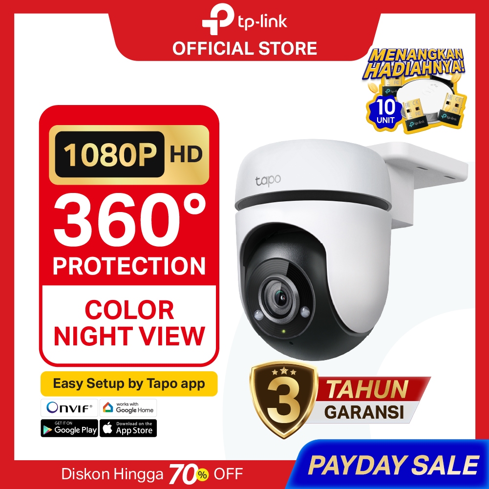 TP-Link Tapo C500 C510W C520WS | 1080P Kamera CCTV Outdoor | PTZ IP WiFi Camera | 2MP | IP65 Waterpr