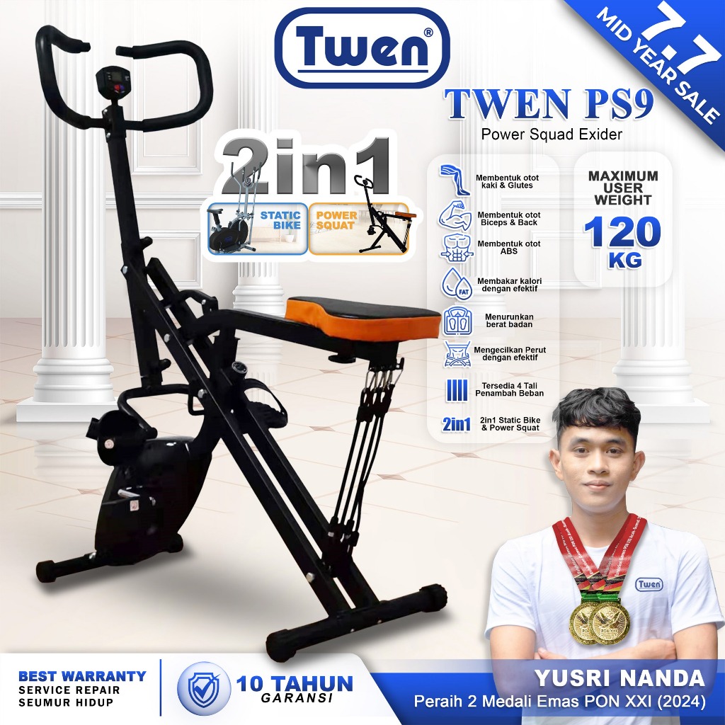TWEN PS8 PS9 Power Squat Rider - Power Squat Sports Equipment - Power Home Squat