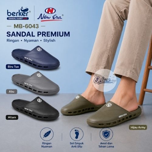 ORLUNE - MB 6043 Sepatu Sandal Slop Karet Pria Dewasa New Era Profound MB 6043 Size 38-43 / Sepatu S