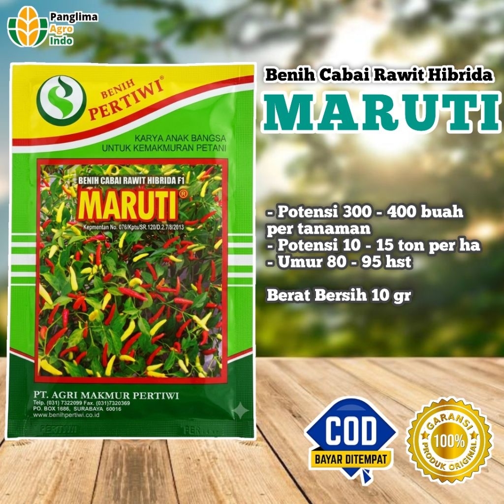 Benih Cabai Rawit Hibrida Maruti By Benih Pertiwi - 10 gr