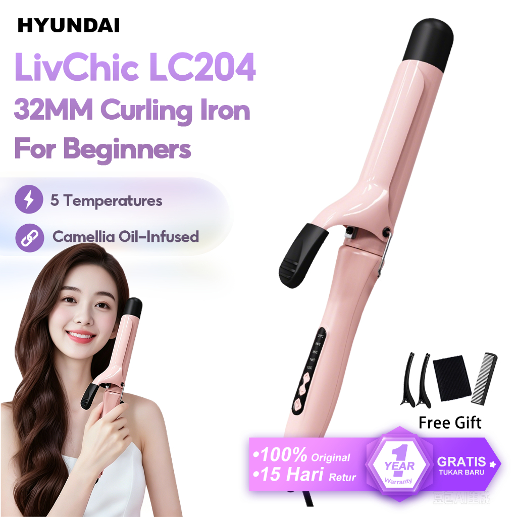 LivChic Keriting Catokan mini Rambut Curly catok 32mm LC204
