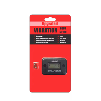 NewUpgrated Digital Vibration Tachometer Hour Meter Waterproof Engine Gauge LCD Display Reset Auto S