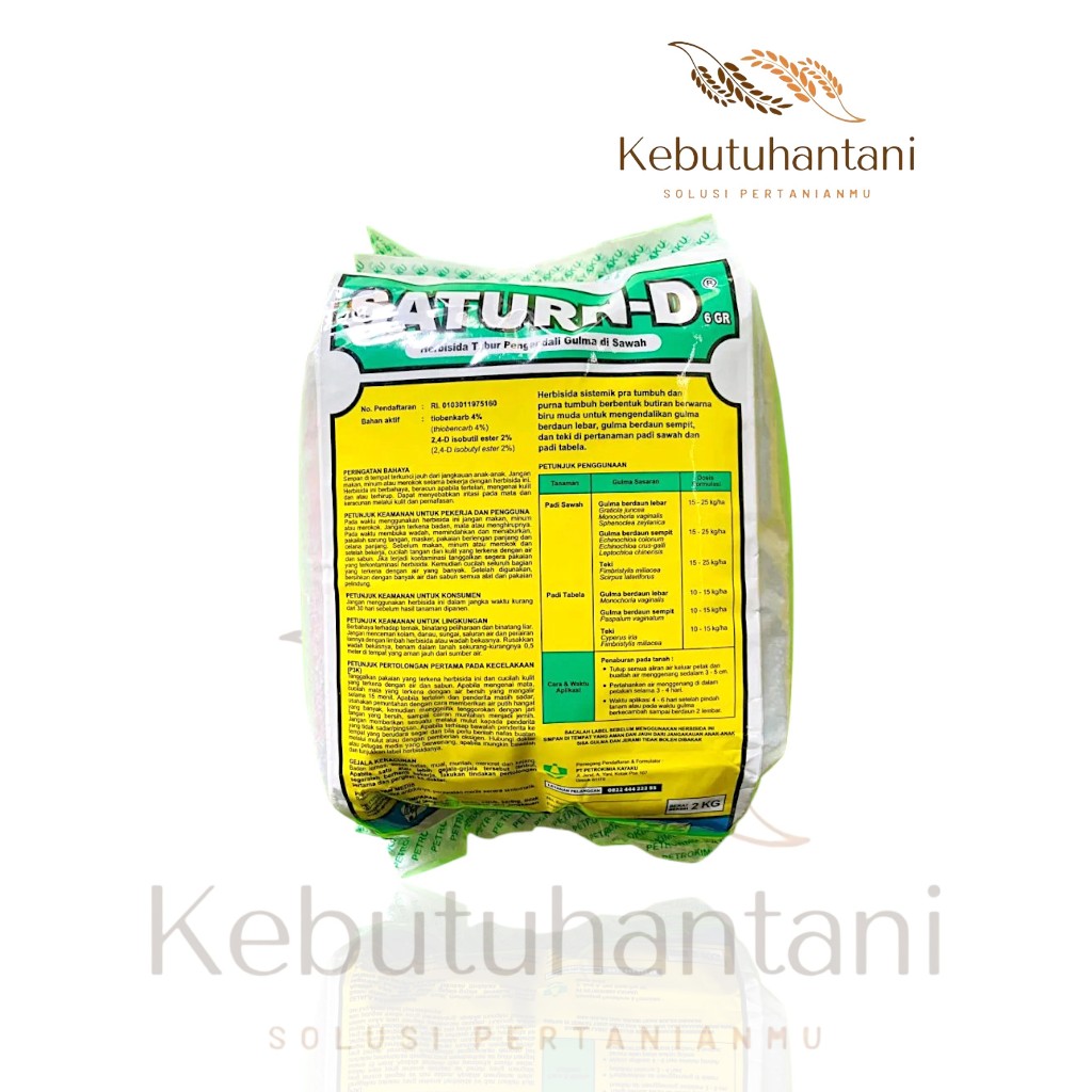 SATRUN-D OBAT HERBISIDA TABUR PENGENDALI GULMA PADI DI SAWAH TERJAMIN AMPUH