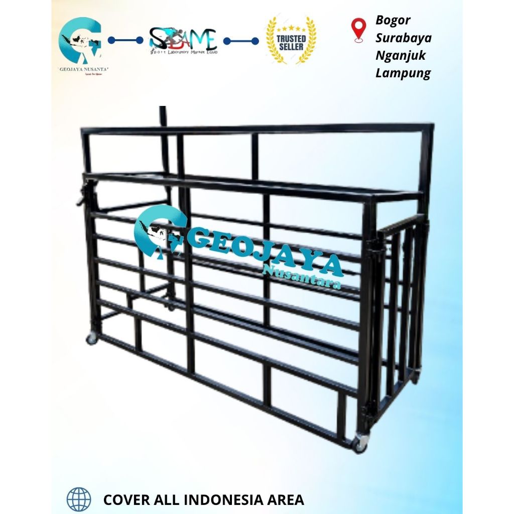 Perebah Sapi Restraining Box /Rumah Potong Hewan ALAT PEREBAH SAPI QURBAN