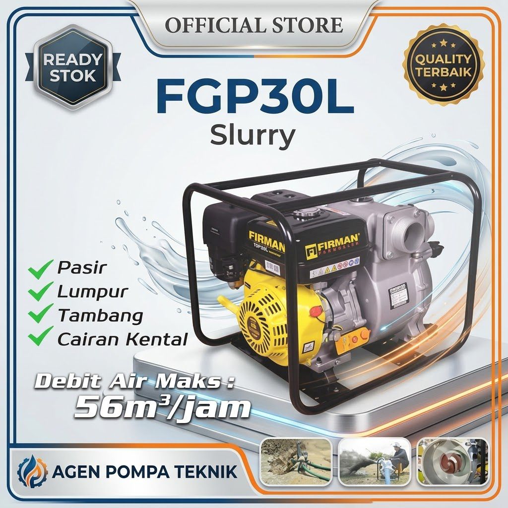 Pompa air irigasi Pompa alkon Slurry Pump Pompa lumpur FIRMAN FGP 30SL