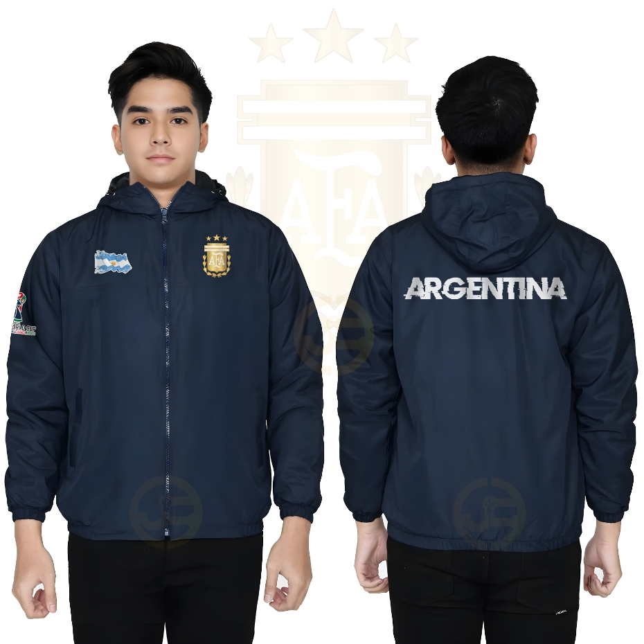 JAKET TIMNAS ARGENTINA Jaket Pria Bola Pildun 2026 Parasut Semi WF