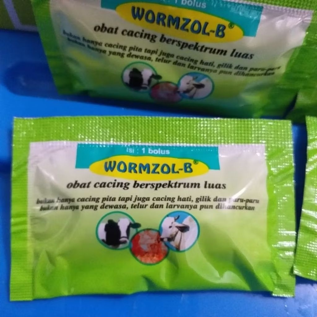 wormzol B ECER 1 BOLUS Obat Cacing hewan