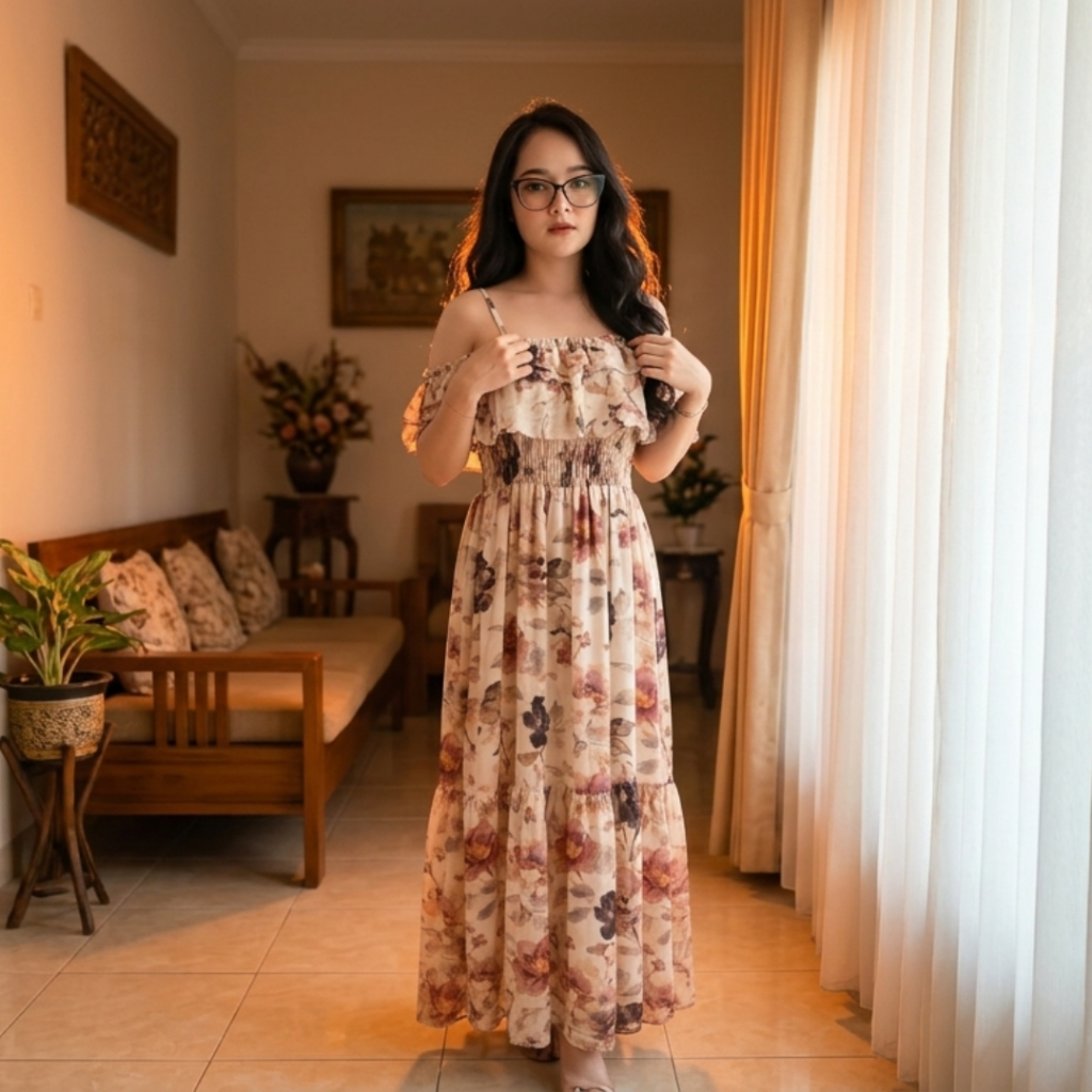 SUMMER DRESS WANITA | LONGDRESS | BAJU PANTAI CASUAL | RAYON PREMIUM