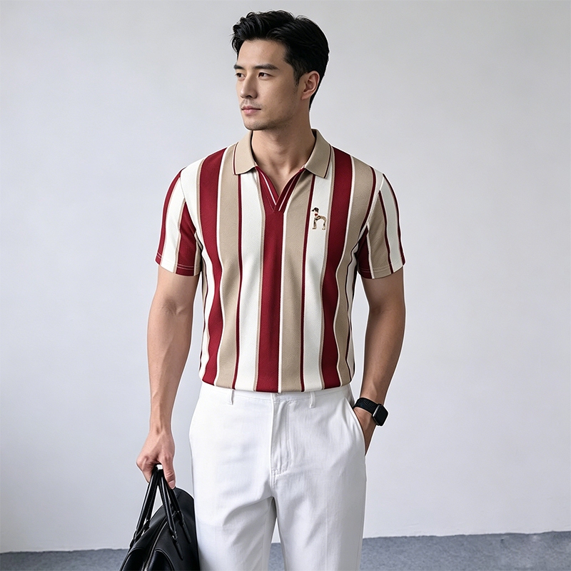 Polo Shirt Pria kaos kerah v neck pria bordirBaju Polo kaos berkerah pria premium kaos polo garis