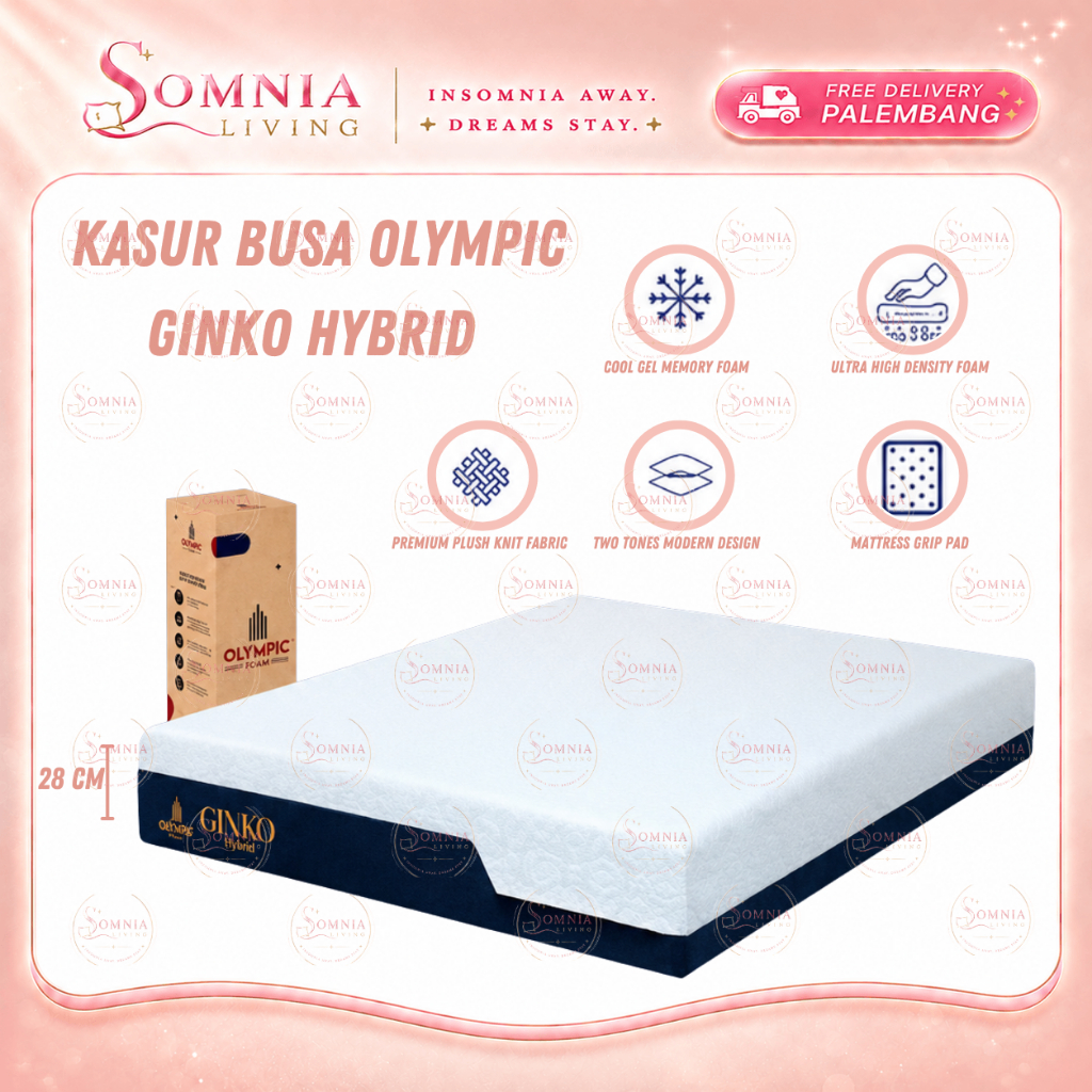 Kasur Busa Olympic Ginko Hybrid | Kasur Matras Busa Olympic In The Box Murah Palembang | Furniture M