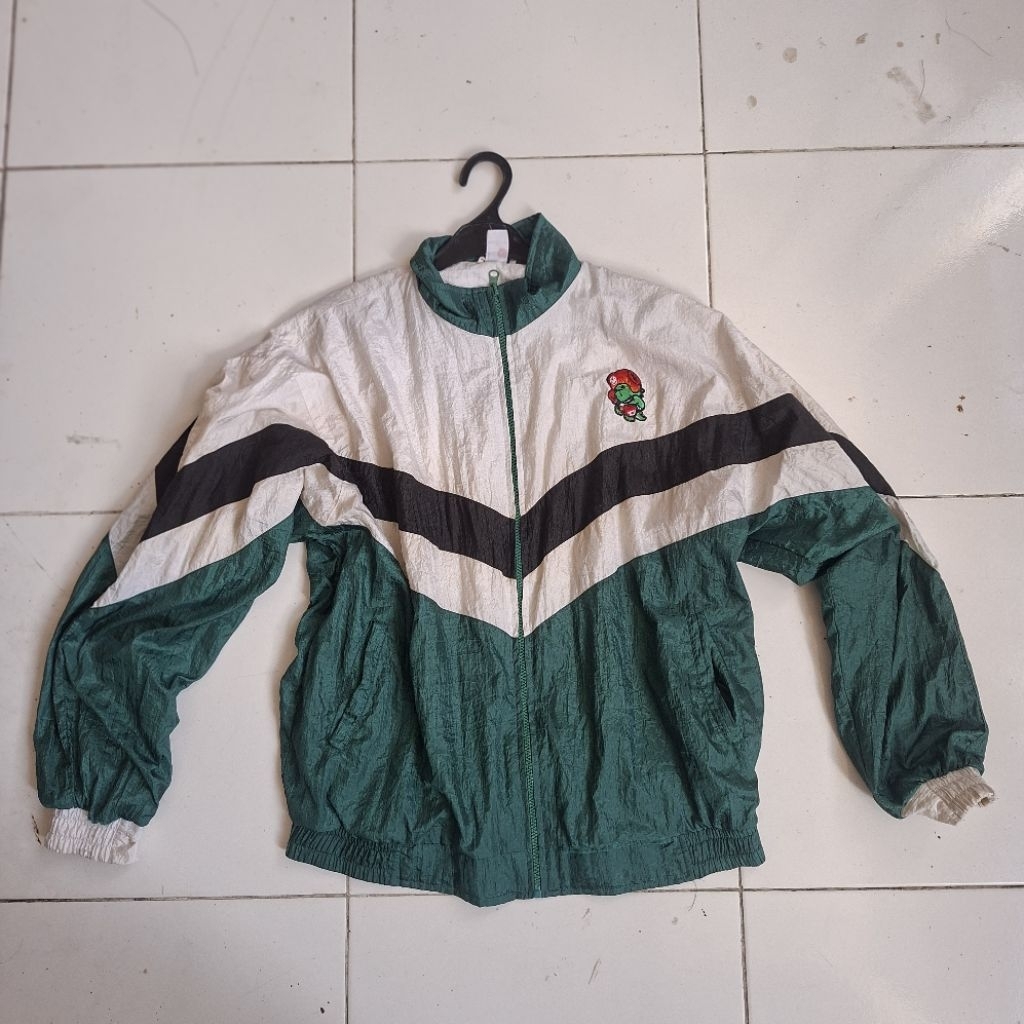 (PRELOVED) Jaket CRSL ODIN RETRO Hijau Putih Ukuran L