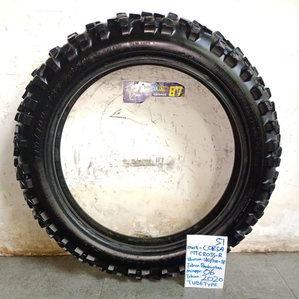 ban bekas,,,CORSA MT CROSS-R.... TUBETYPE ukuran 110/100-18