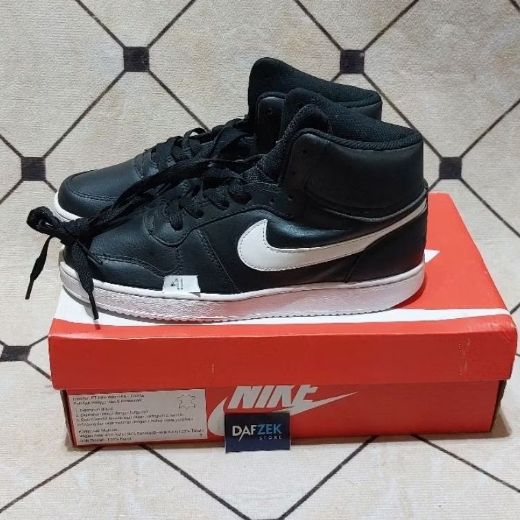 Sepatu Nike Ebernon Black Mid Men's Size 41 Shoes Original